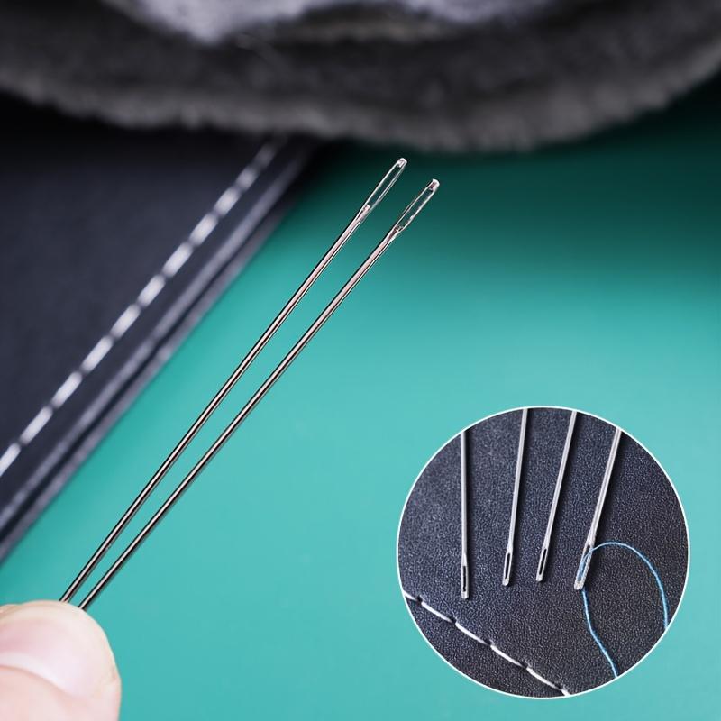 20pcs Top Needle Threader Set Box Big Eye Hand Sewing Needle Set (Red and Blue Tube Random Colors)