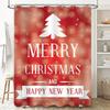 Tu Christmas Shower Curtain Merry Christmas Decor Festive Holiday Bathroom Decor Xmas Pattern Waterproof Home Decor Gift