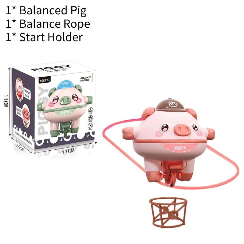 

Balanced Toy Pig Tightrope Walking Tumbler Piglet Unicycle Robot Kids Funny Gift розовый