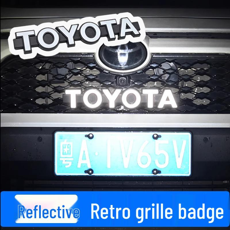 Retro Car Emblem for Toyota: RAV4, Grille, Wildlander, Avalon, Camry, Land Cruiser