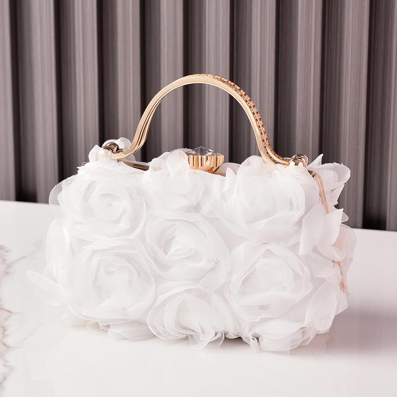 

Popular flower dinner bag bridal wedding dress white dress bag partybag белый