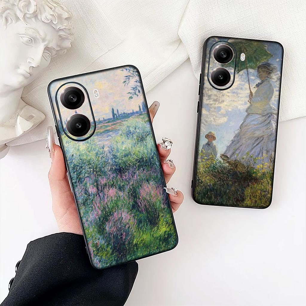 Claude Monet Impressionism Painter Art for Samsung Galaxy Note 20 9 10 S8 S10 Lite S9 Plus A54 A53 A21S S10E A17 Phone Case