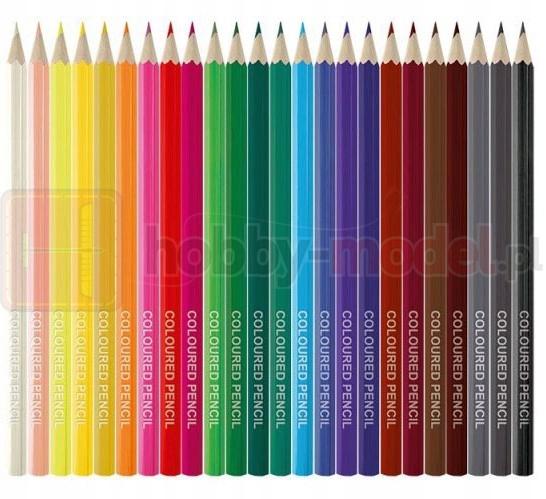 Hexagonal Colored Pencils, 24 Colors
