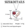 Elegant Heart MOM Pendant Necklace Women Hypoallergenic Copper Chain Lightweight Locket Jewelry Mothers Day Gift