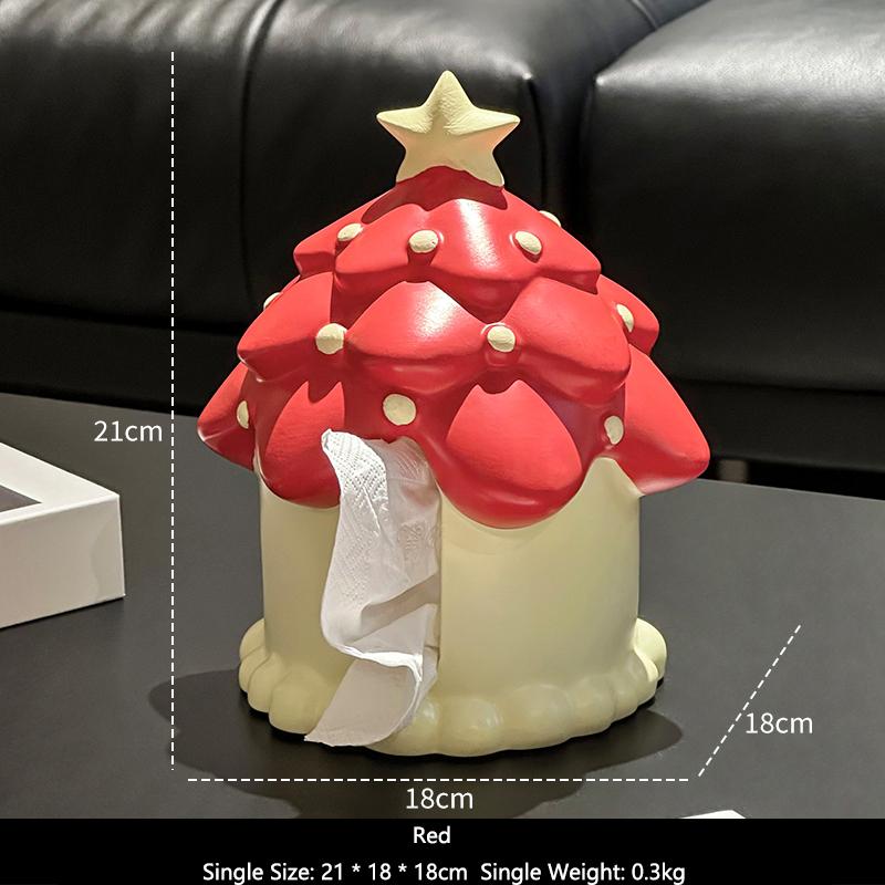 

Cute Christmas Tree Tissue Box Home Living Room Decoration Ornament Tissue Box Atmospheric Kitchen and Bathroom Storage Supplies