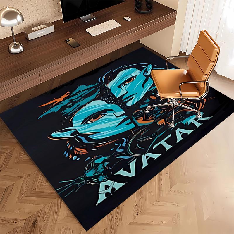 1pc Avatar Print Area Rug - Soft, Washable Non-Slip Indoor Mat, Living Room, Home Office Decorative Rug,Office Decorative