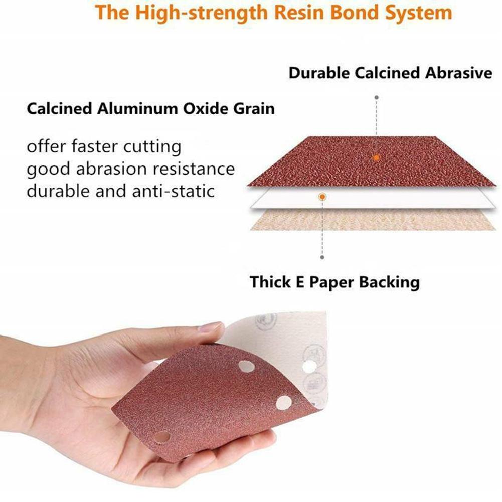 Sandpaper Mixed Grits Aluminium Oxide 80-240Grits 93*185mm Wear Resistance