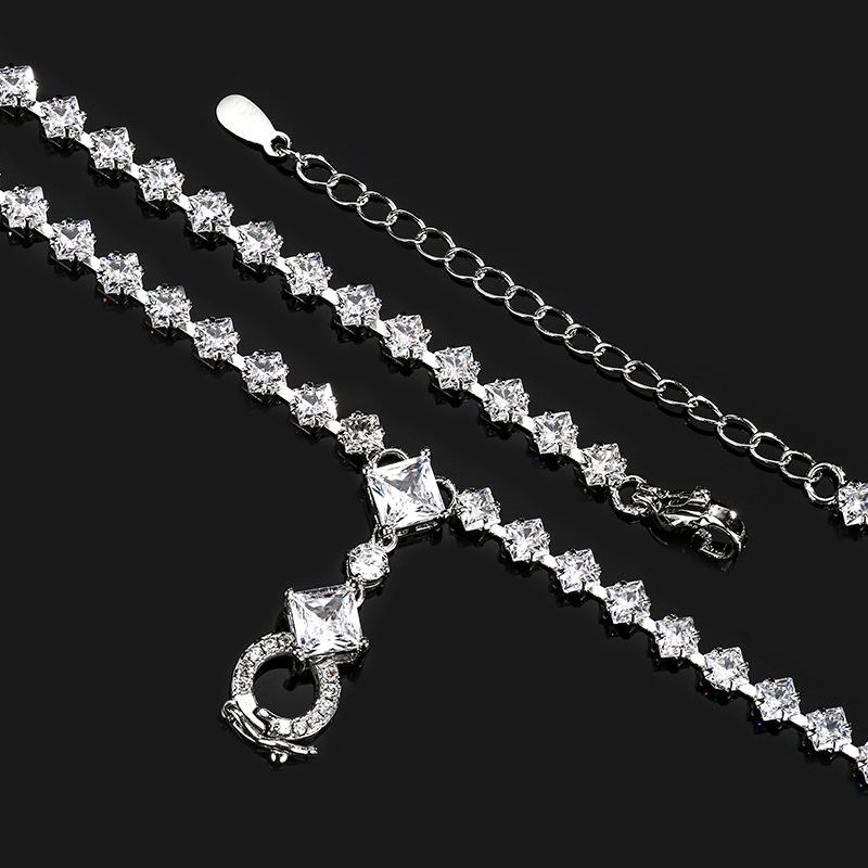 Autumn And Winter Jewelry Copper Bottom Platinum Plated Bubble Wild Chain Button Head Removable 45 + 5Cm