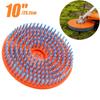 10-Inch Round Floor Cleaning Brush Head, Lawn Mower Replacement Head - Nylon Cleaning Brush, Floor-Safe, Durable Wear-Resistant Material