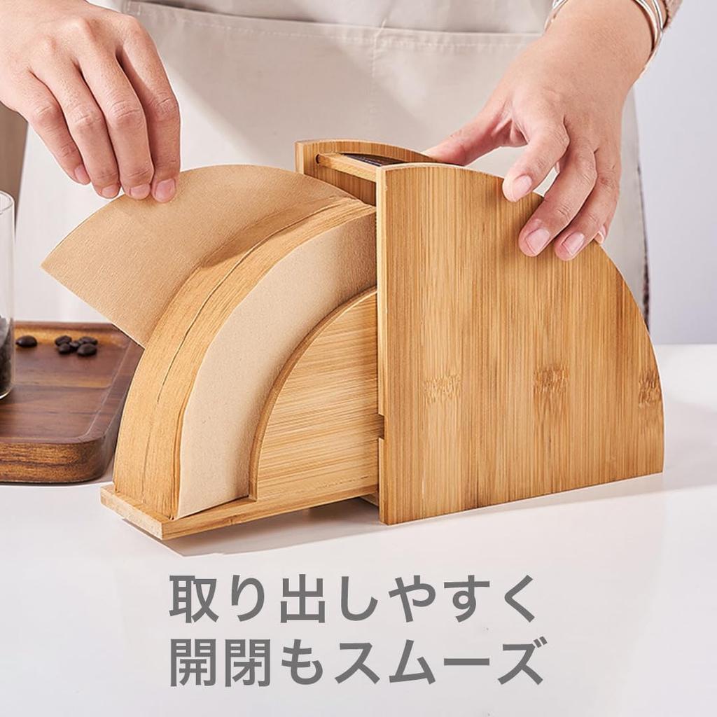 EINEY Coffee Filter Case with Lid Dustproof Coffee Paper Filter Storage Stand Case Waterproof Dustproof Coffee Paper Storage Space Saving for Home