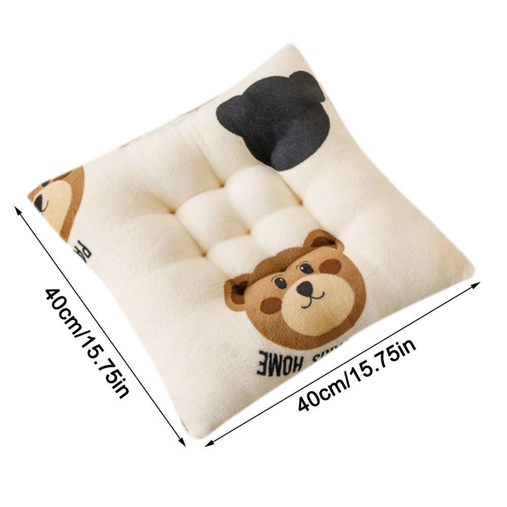 Plush Seat Cushion Square Stool Cushion Cute Back Cushion  for Home&Office
