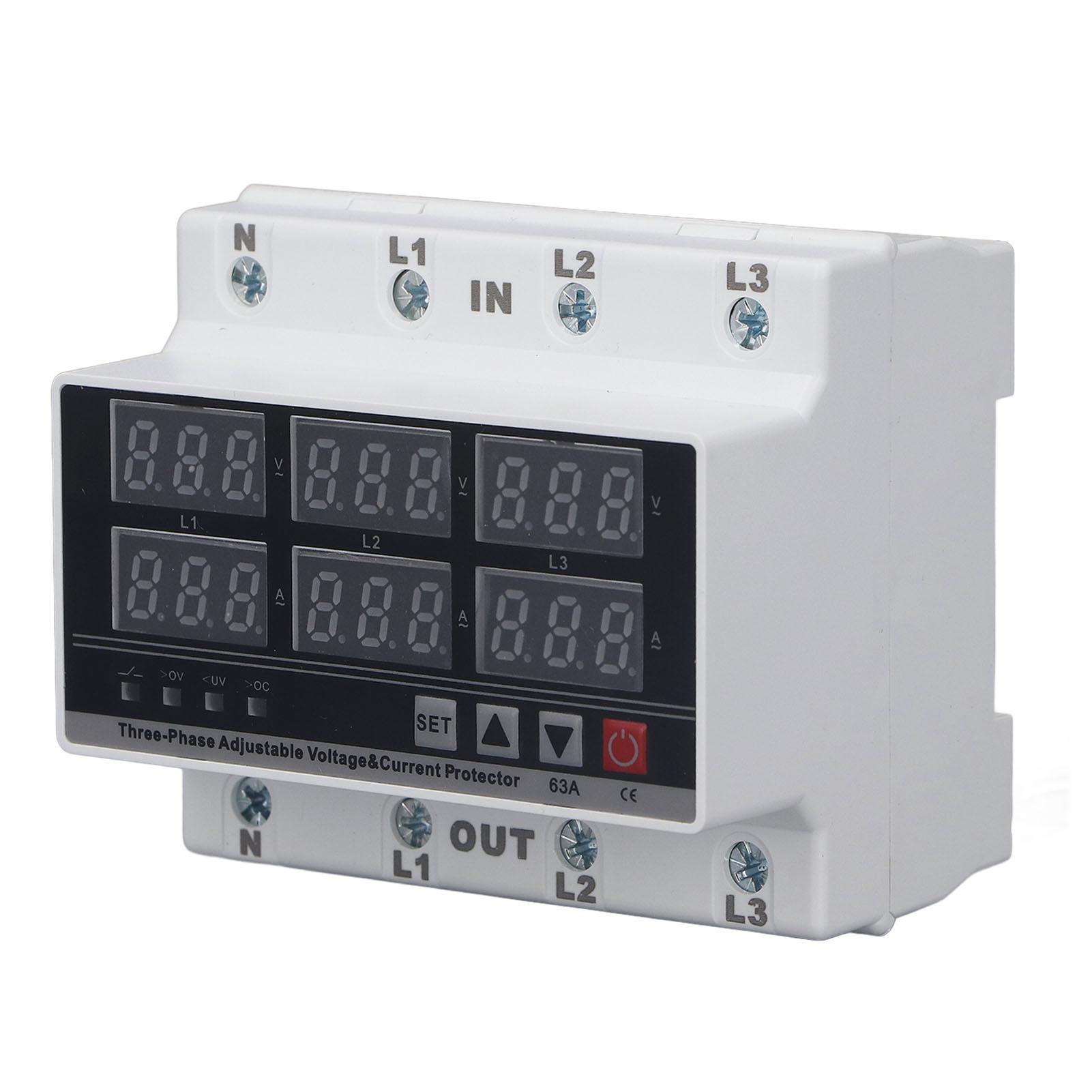 

Устройство защиты от перенапряжения 63A 3 фазы 4 провода регулируемое самовозвратное перенапряжение пониженное напряжение