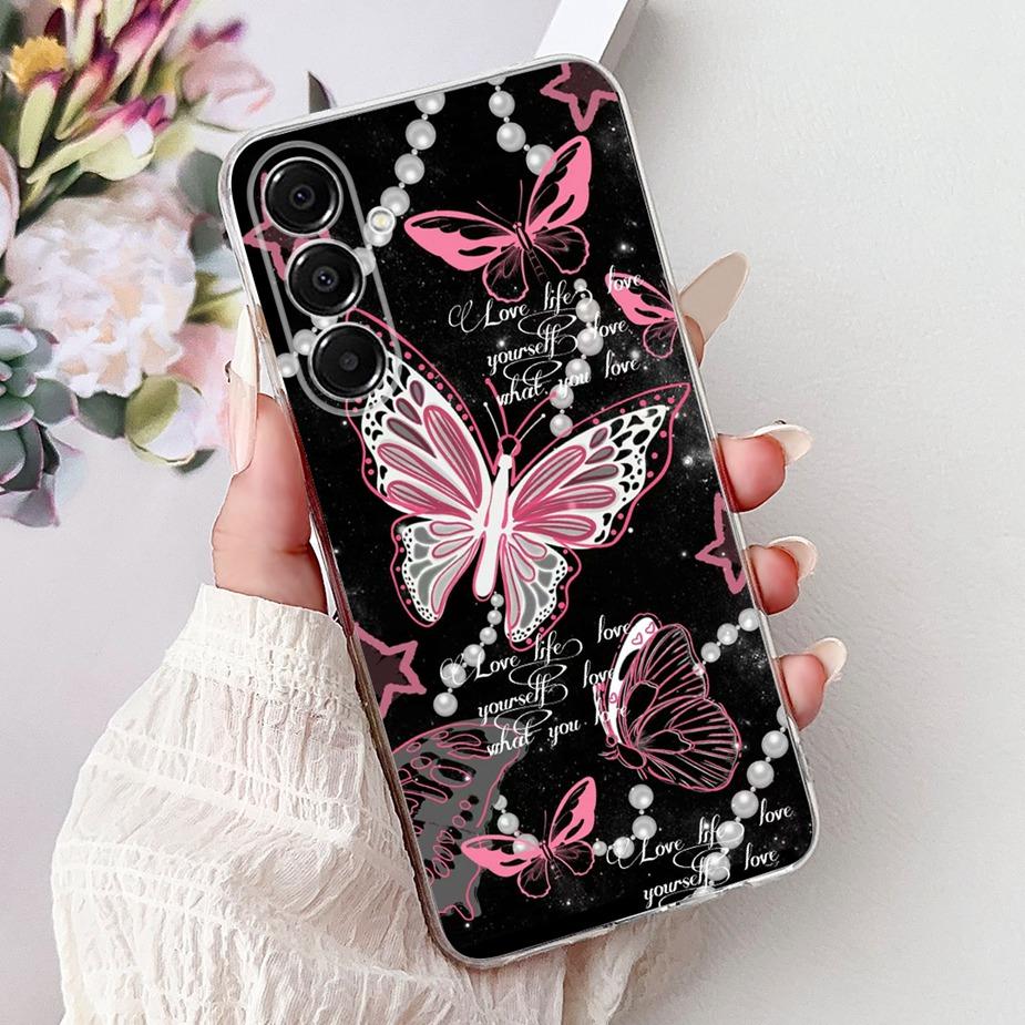 For Samsung Galaxy A17 5G Case SM-A176B New Cat Butterfly Painted Cover Soft Slim Phone Case For Samsung A17 A 17 5G Fundas Bags