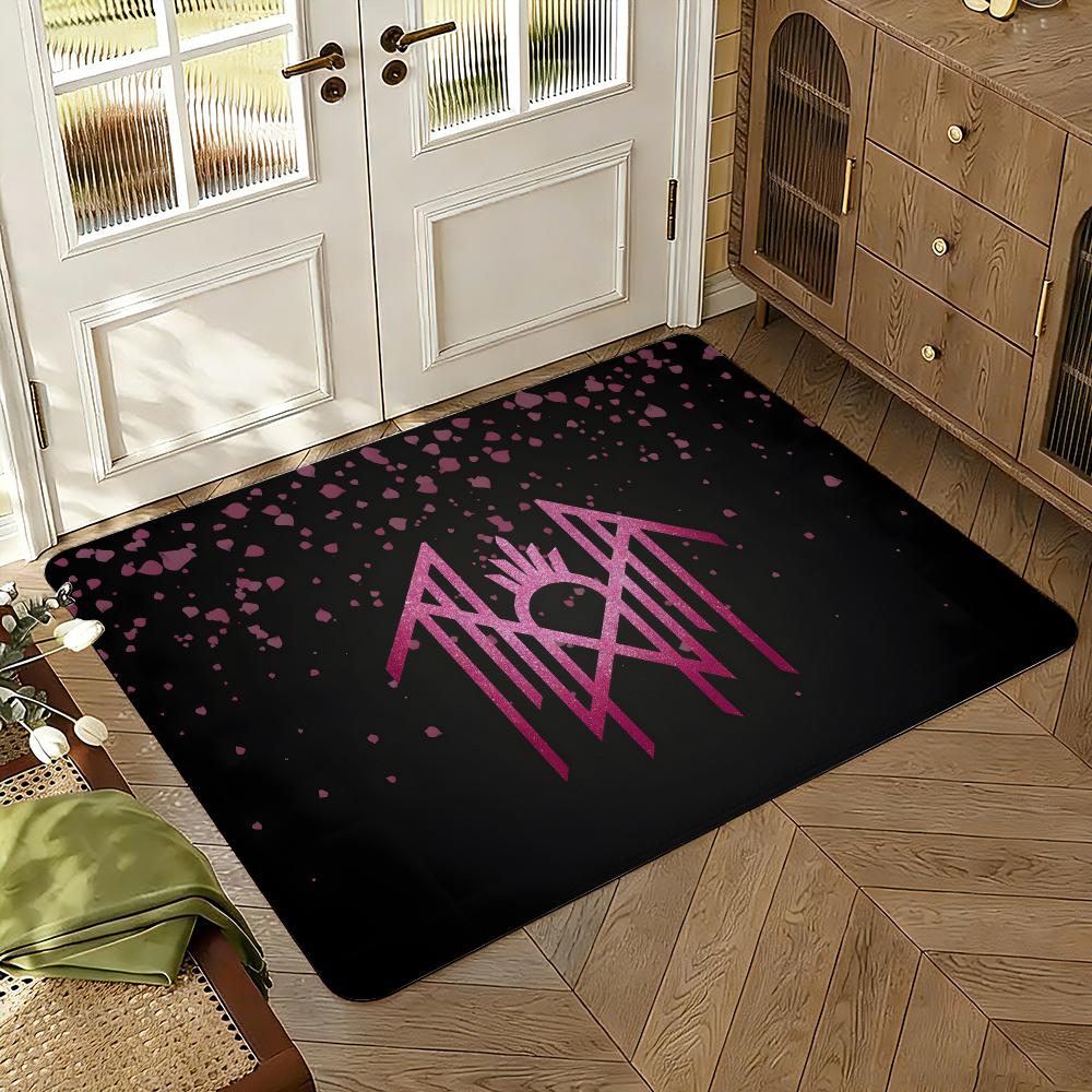 Rock Music Floor Mat Soft Thickened Absorbent Non-Slip Bedroom Living Room Door Mat Home Decor Flannel Rugs