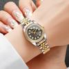 Fashion Rhinestone Women Quartz Watch Calendar Wristwatch Clock Gift Reloj Mujer