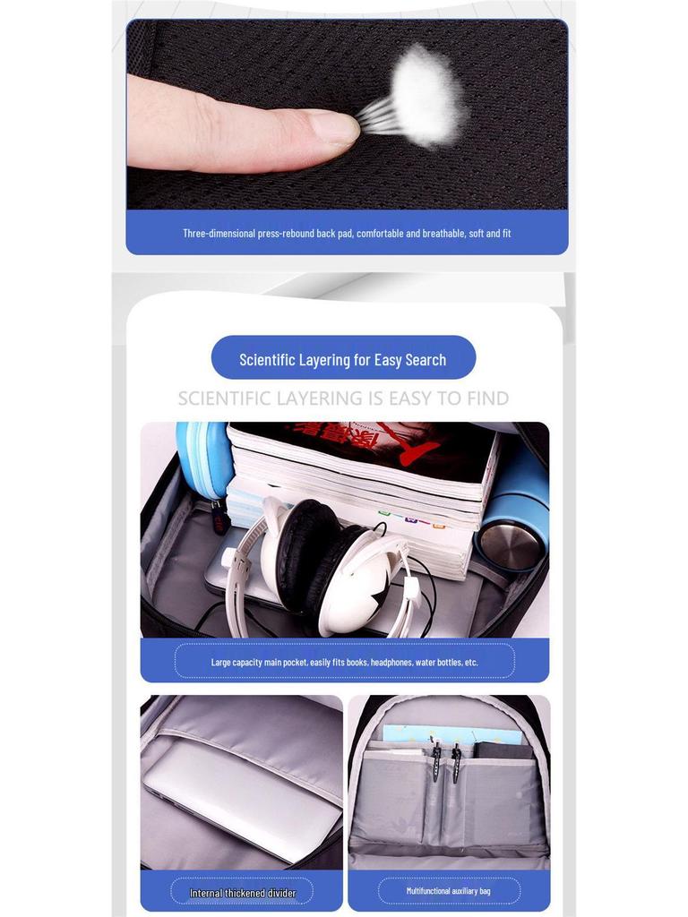 Xiangdun Rückenschützender Rucksack für Jungen & Mädchen - Großes Fassungsvermögen, Lastreduzierendes Design