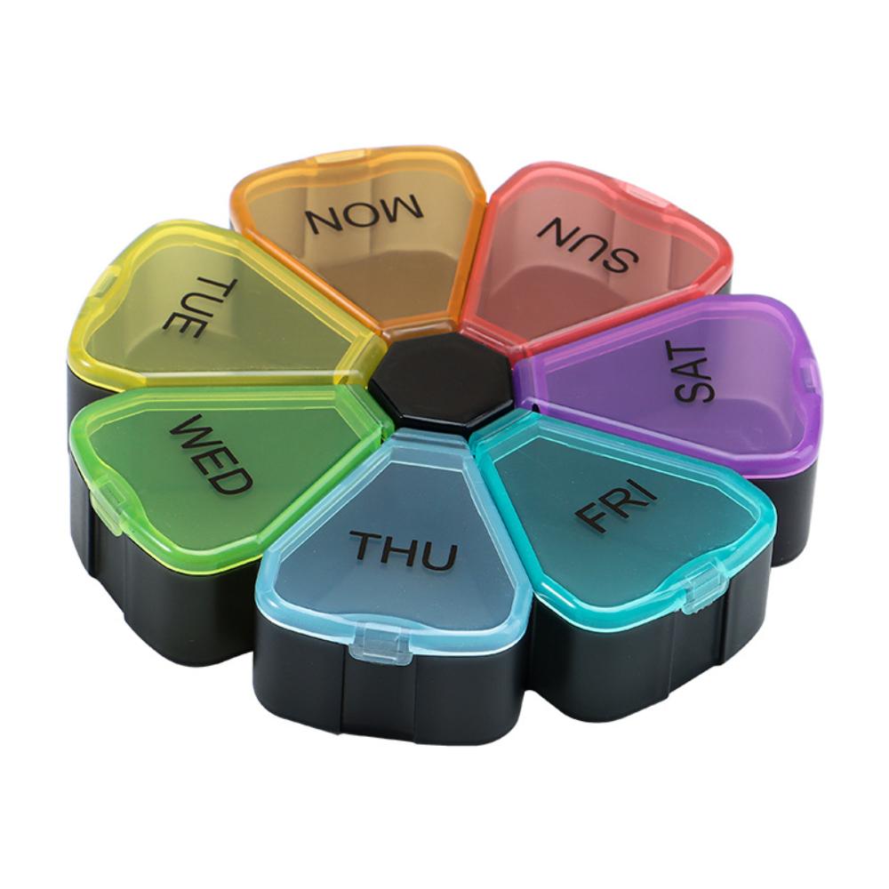 New Portable Weekly Pill Organizer 7 Days Medicine Pill Box Small Travel Vitamin Cases Container Storage Tablet Fish Oils Tools
