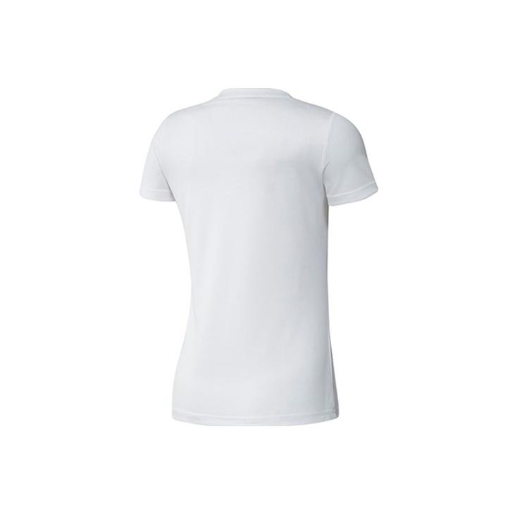 Adidas Logo Print Sports Crew Neck Short Sleeve T-Shirt Women tops White FT9737