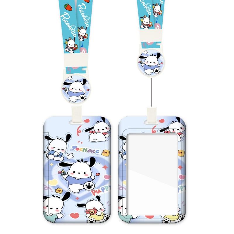 Cute Cartoon Id Card Holder With Retractable Lanyard For Work, School, And Travel