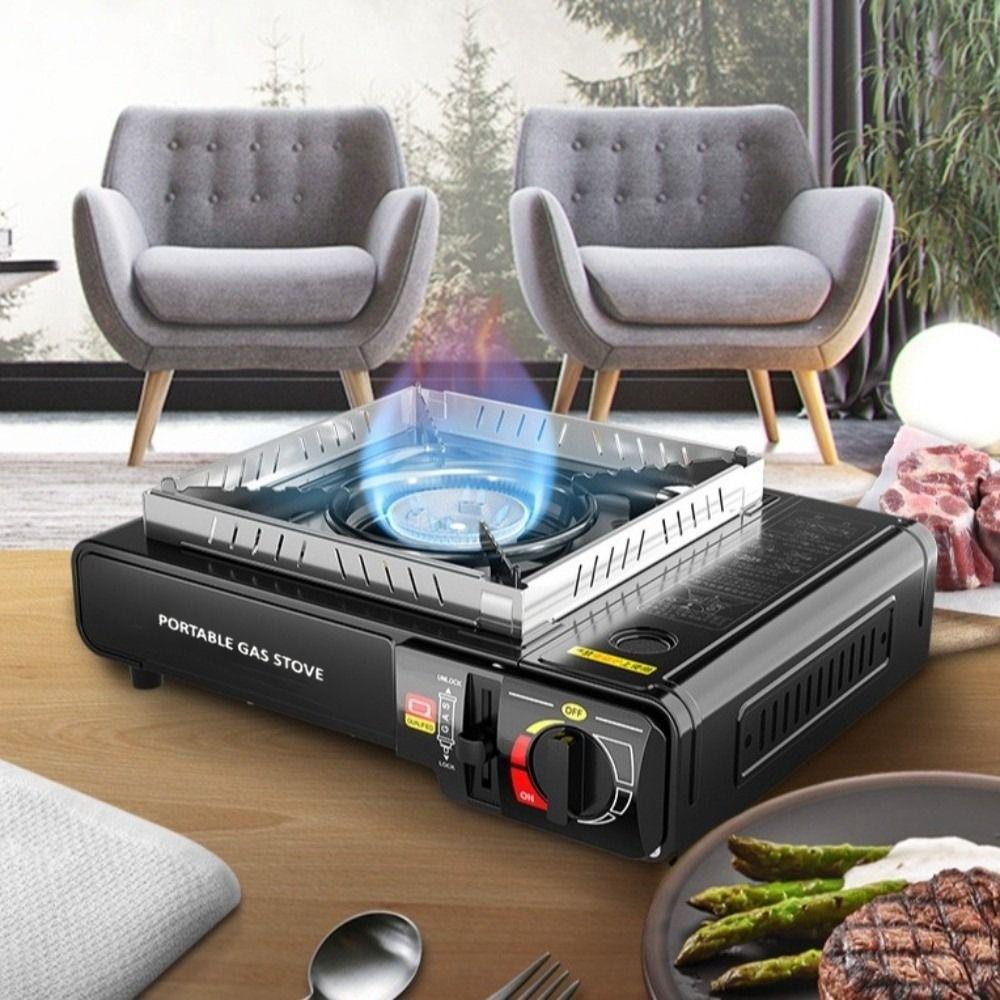 Automatic Ignition Portable Burner Safety Lock Cooking Stove Large Firepower Outdoor Stove  Hiking