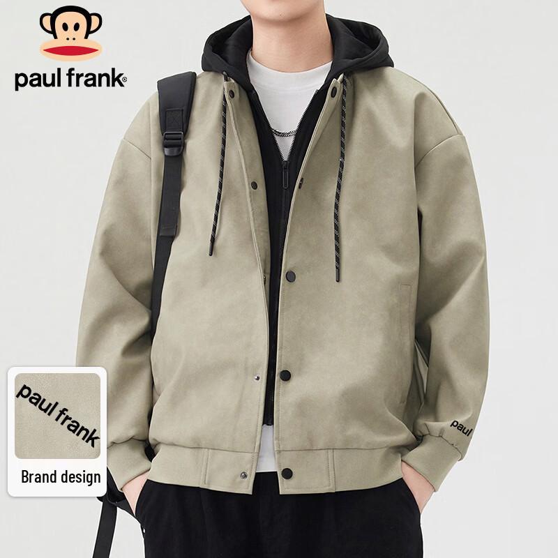 Paul Frank Men's American Retro Faux Two-Piece Leather Jacket