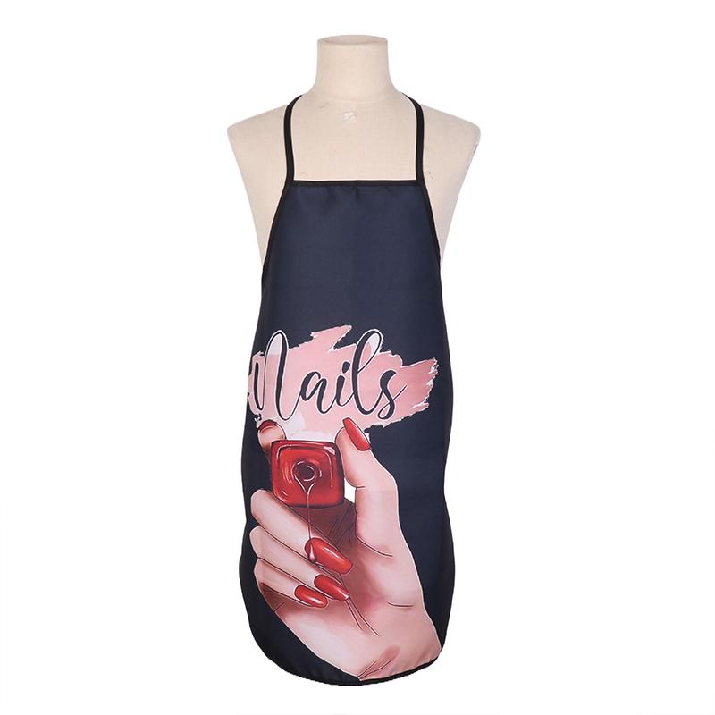 Design Nail Polish Apron For Women Gift Cleaning Pinafore Home Cooking Accessories Apron