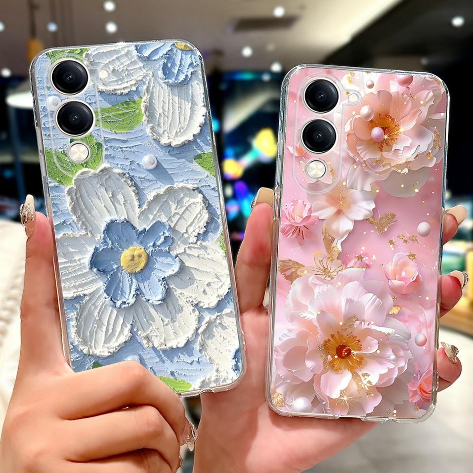 For Vivo Y04 4G Case V2430 Cute Cat White Lion King Painted Cover Soft Slim Phone Case For Vivo Y29s Y 29 s VivoY04 Fundas Coque