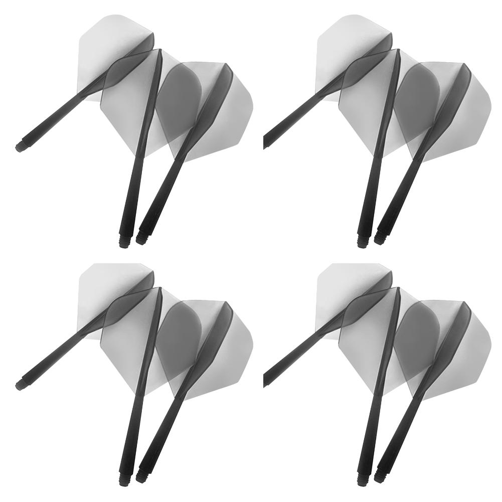 12-3PCS Professional Dart Flights 2BA Plastic Transparent Shafts Darts Anti-Drop Integrated Darts Flights for Indoor Outdoor