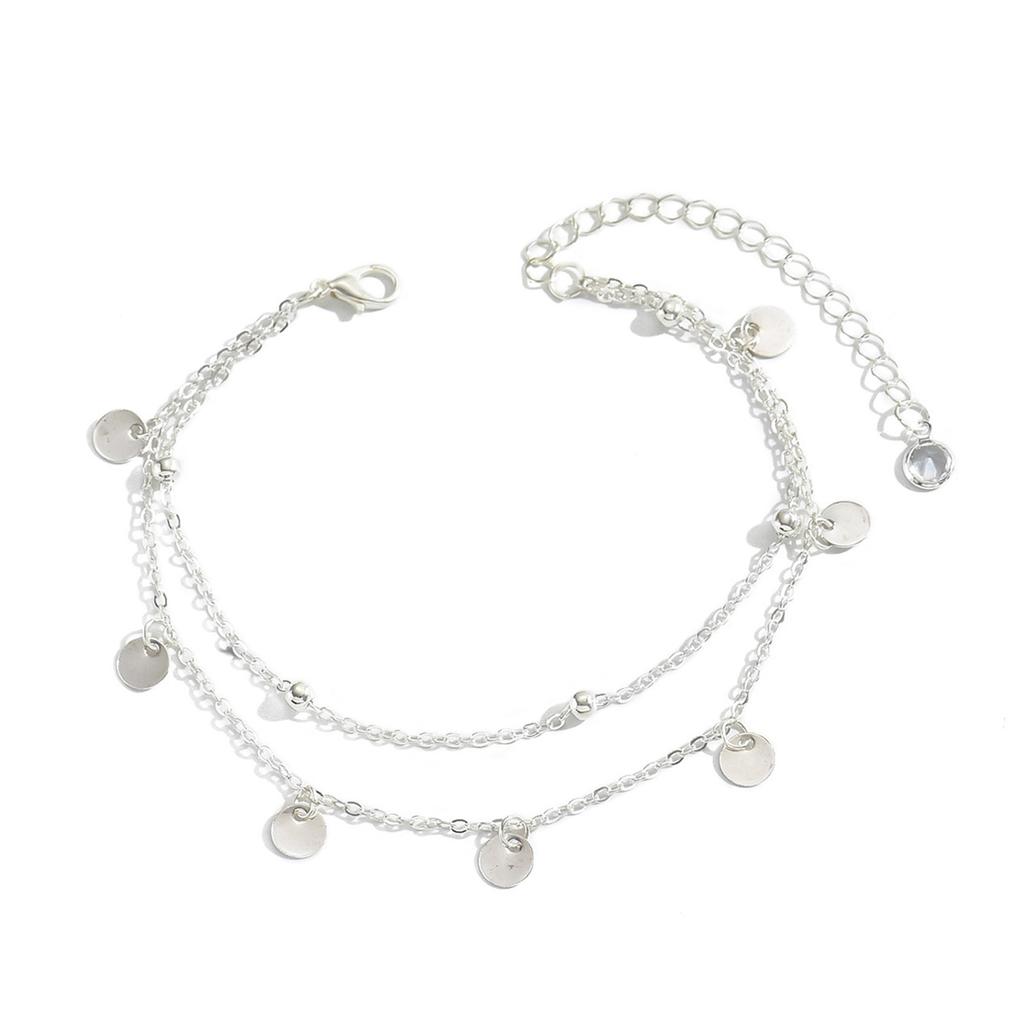 Elegantes Schicht-Legierungsfußkettchen mit Schmetterlings-Herz-Anhänger für Damen, stilvoller Urlaubs-Strandschmuck, Geschenke, wasserdichte Designs