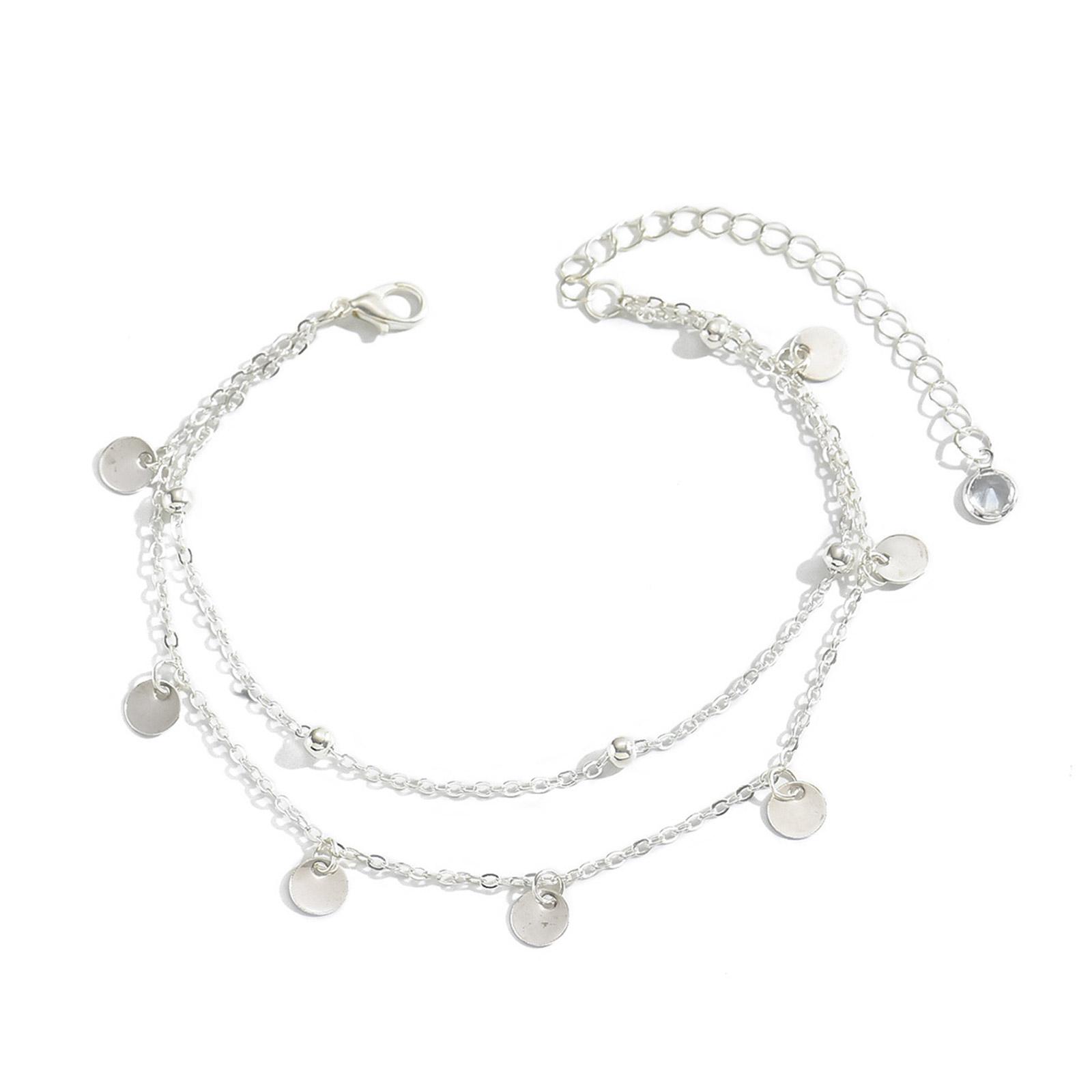 

Элегантный многослойный браслет на ногу из сплава с подвесками в виде бабочки и сердца для женщин, стильные украшения для отпуска и пляжа, подарки, водонепроницаемый дизайн A