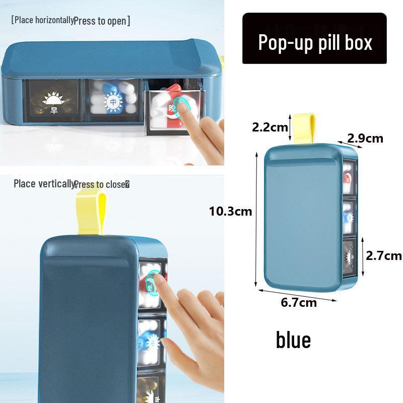 Portable 7-Day Pill Dispenser Box