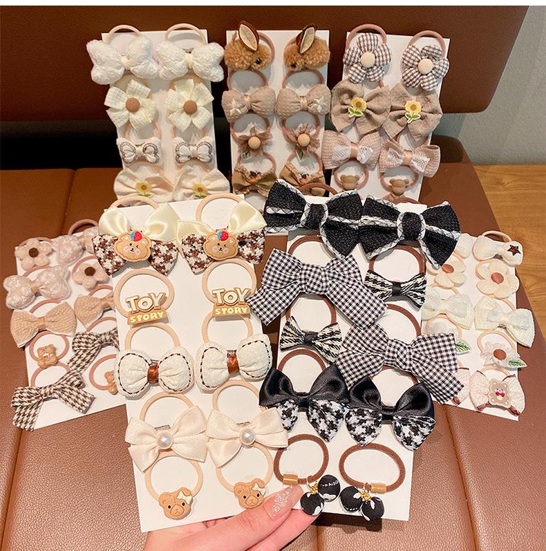 High Elasticity Milk Coffee Hair Ties for Girls - No Damage, Autumn/Winter Hair Accessories