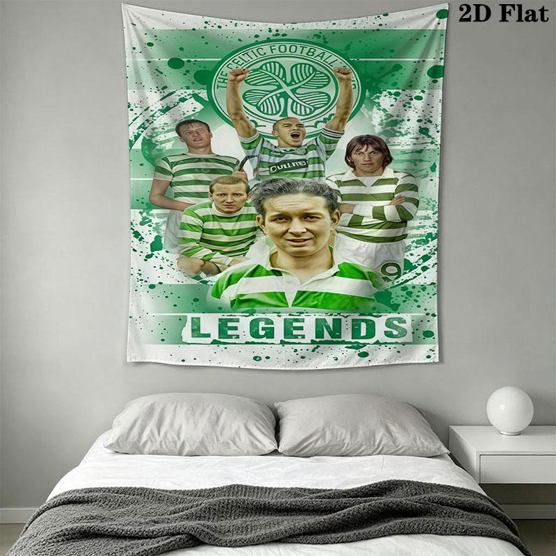 Celtic Football Club Wall Hanging Printed Fabric Blanket Decorative Tapestries for Bedroom Living Room Home Decor