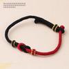 No Self-Woven Bracelet Tied Peace Buckle Lucky Beads Couple Red Rope Men's and Women's Birth Year Easiest for Match Carrying Strap Gift