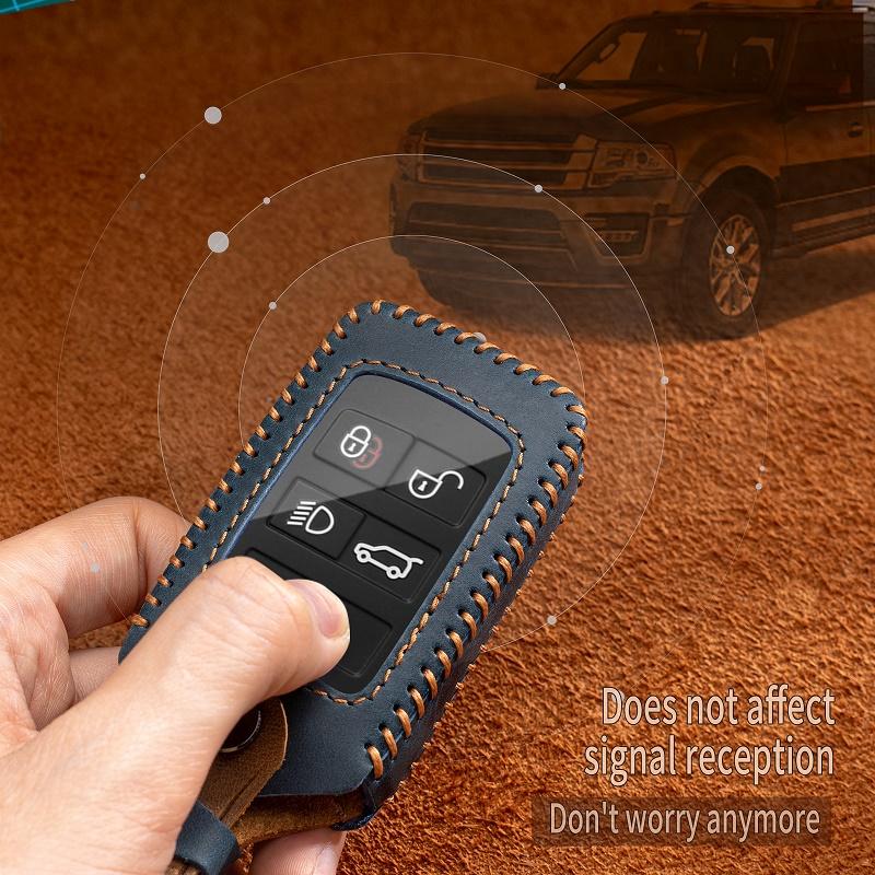Car Leather Key Horse Crazy Case Cover Shell For Landrover Range Sport Velar Evoque Freelander2 Discovery Jaguar Xf Xj Xjl Xe