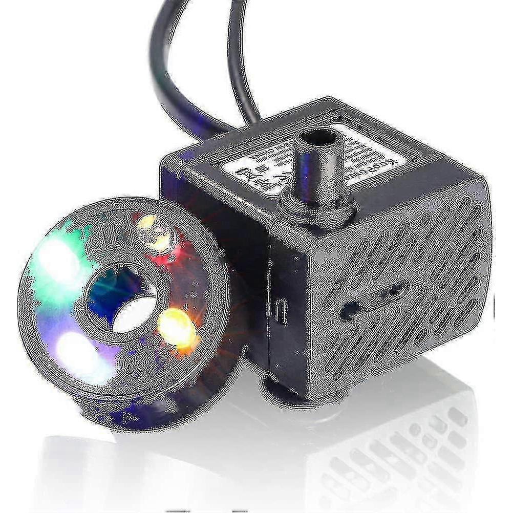 Mini Water Pump With Led, 180l/h, 3w, Small Fish Tank, Garden, Well, Garden Pond, Water Fountain Pump - R