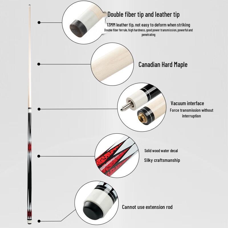 Hansheng 1/2 Split Maple Billiard Cue Set