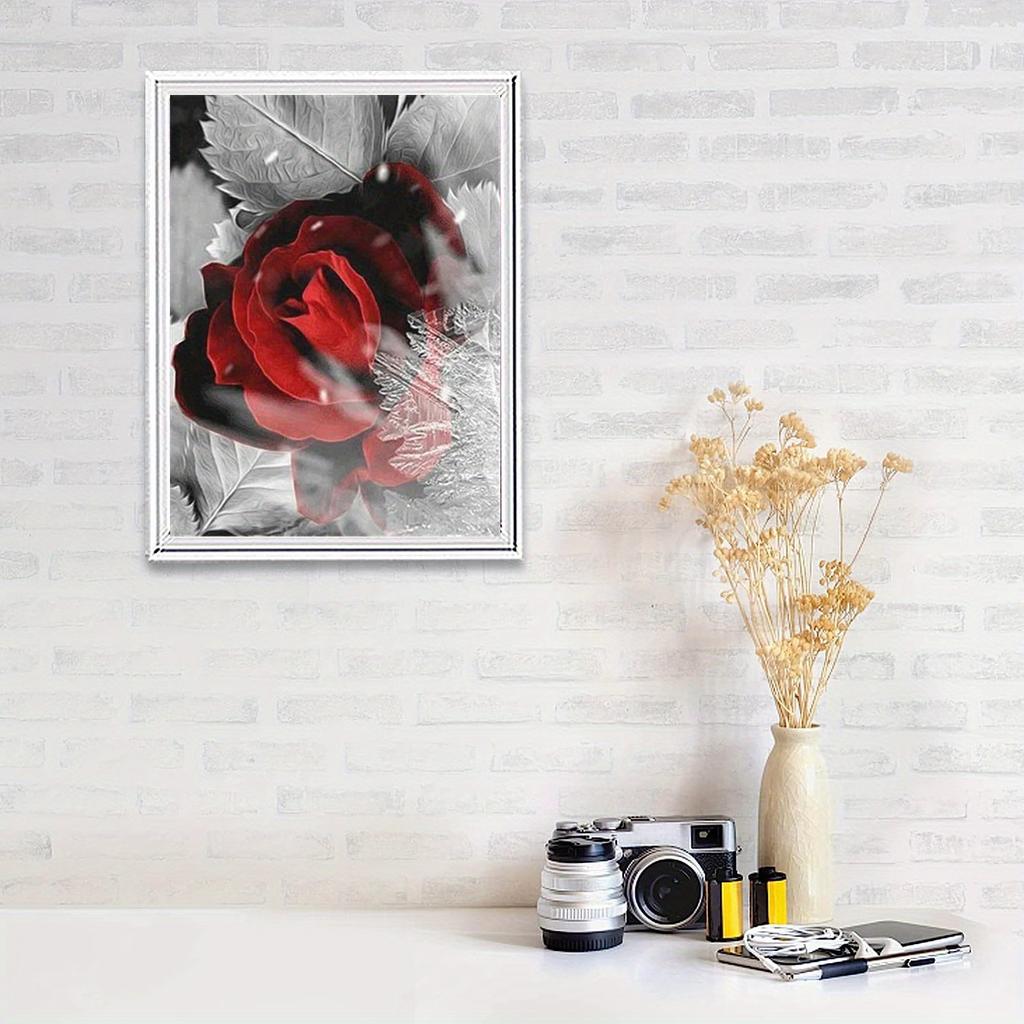DIY Diamond Painting Red Flowers Cross Stitch Kit Mosaic Art Diamond Painting Full Circle/Square Diamond Home Decoration