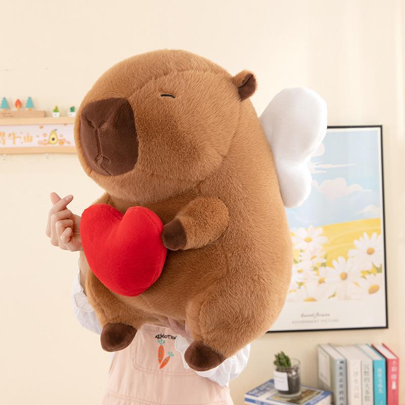 

Love capybara doll plush toy cute Kabibara doll throw pillow boyfriend and girlfriend gift 30cm(0.25kg)