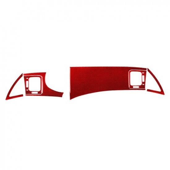 6Pcs Red Carbon Fiber Interior Dashboard Kit Cover Trim For Hyundai Azera