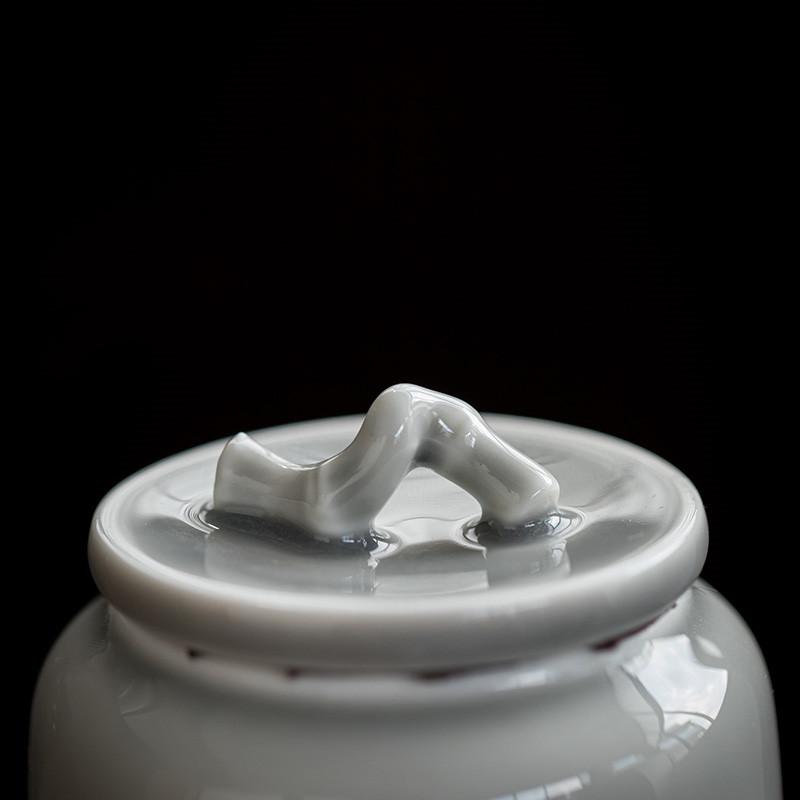 Chinese Ceramic Tea Caddy Sealed Tea Jar Coffee Candy Spices Containers Travel Portable Tea Boxes Household Storage Tank Teaware