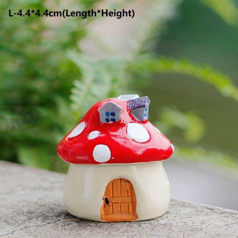 Diy Resin Mushroom House Castle Garden Craft Decor Miniature Micro Art Landscape