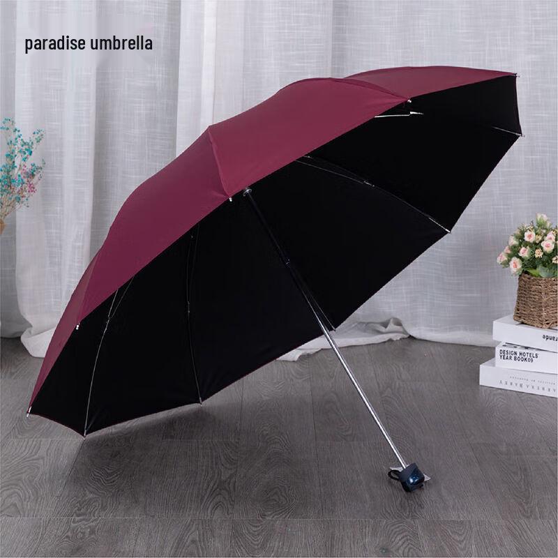 

Tiantang 33188E Black Rubber Sun & Rain Umbrella