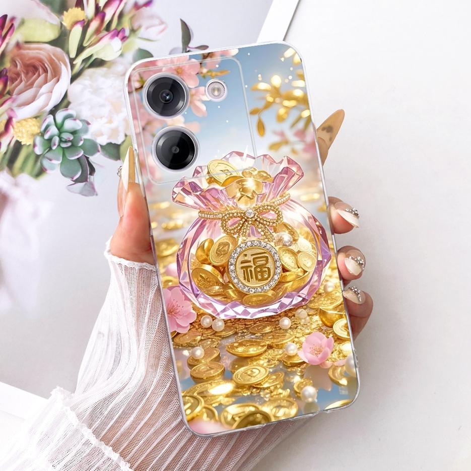 For Xiaomi Poco M7 Pro 5G Case Luxury Butterfly Tree Painted Cover Soft Silicone Phone Csae For Xiaomi Poco M7 Pro M7Pro 5G Bags