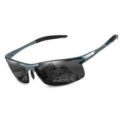 Polarized Night Sunglasses UV400 Protection Ultra Lightweight Sunglasses for Women Night B2442 [FEISEDY] Men's Driving/Fishing (Gray)