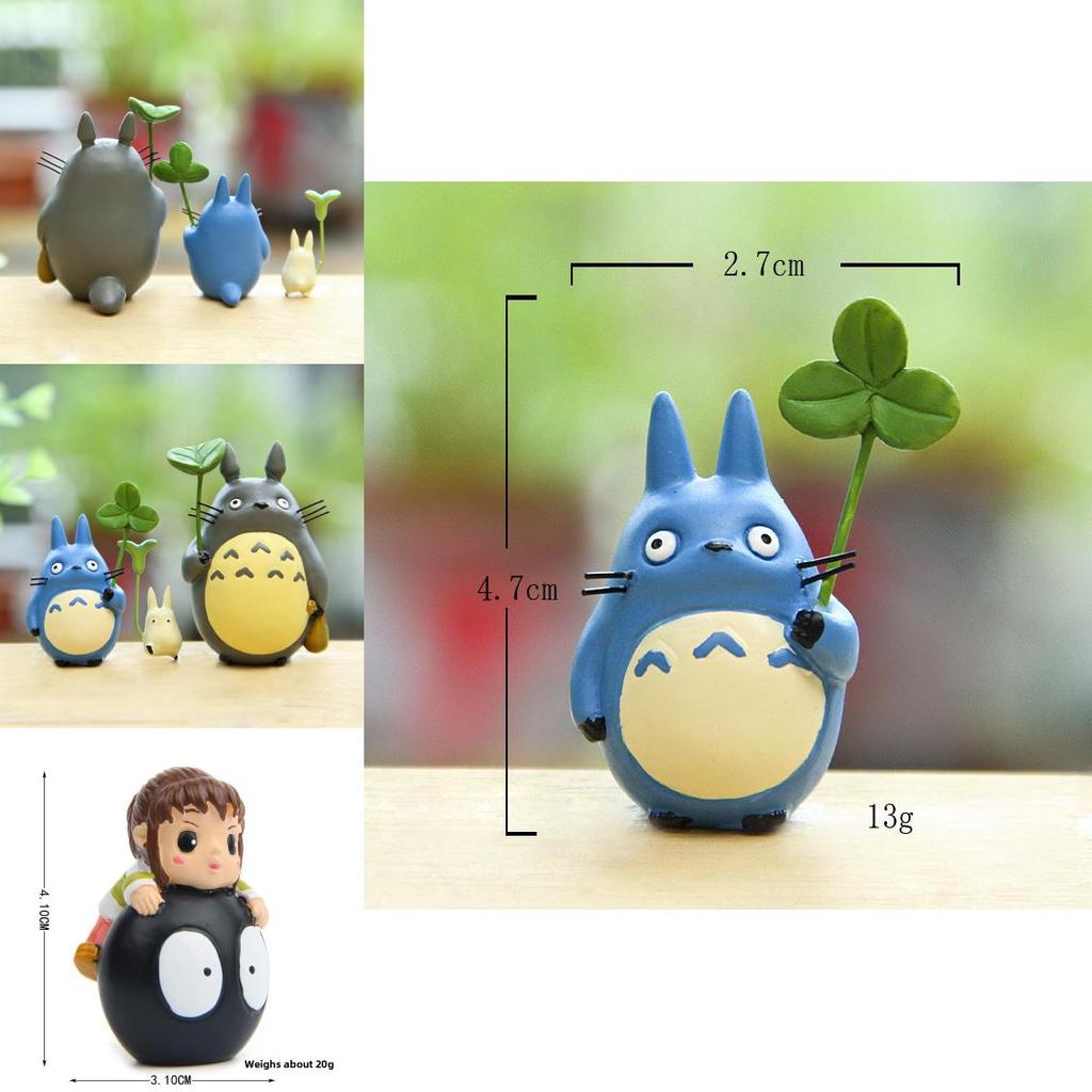 Harz Cartoon Mein Nachbar Totoro Miniatur Garten Deko Mit Blattdesign Für Zuhause Büro Geschenk