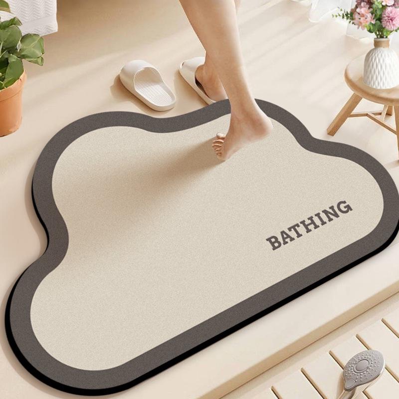 Diatomaceous Earth Absorbent Non-Slip Bathroom Mat: Quick-Dry, Stain-Resistant, Easy-Clean Foot Pad