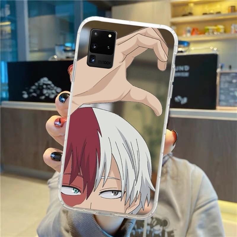 Shoto Todoroki Phone Case For Samsung Galaxy S10 S21 S22 Plus Ultra A91 A51 A21S A12 Transparent Phone Cover