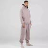 Comfrt Solid Color Embroidery Fleece Oversize Couple Hoodie Casual Loose Sweatpants Set