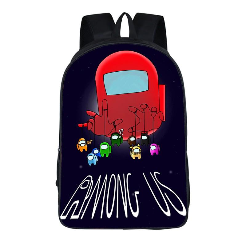 Among Us Kids Backpack Oxford Fabric School Bag Boys Girls 20L Capacity Dual Strap With Air Cushion Straps